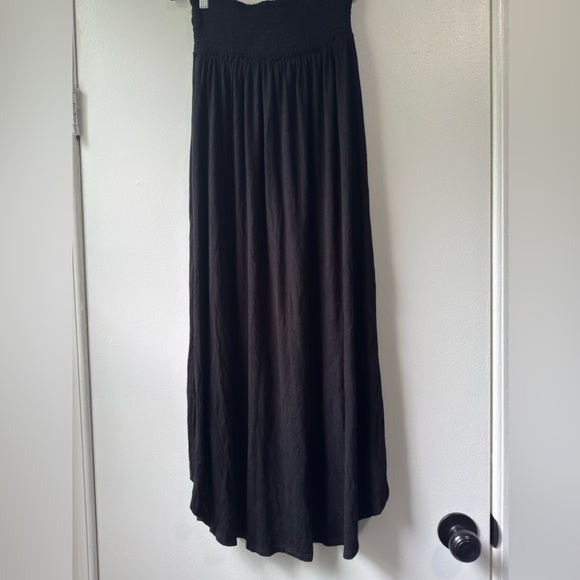 Free People Beach Morning Side Black Maxi High-Low Skirt - Picture 8 of 12